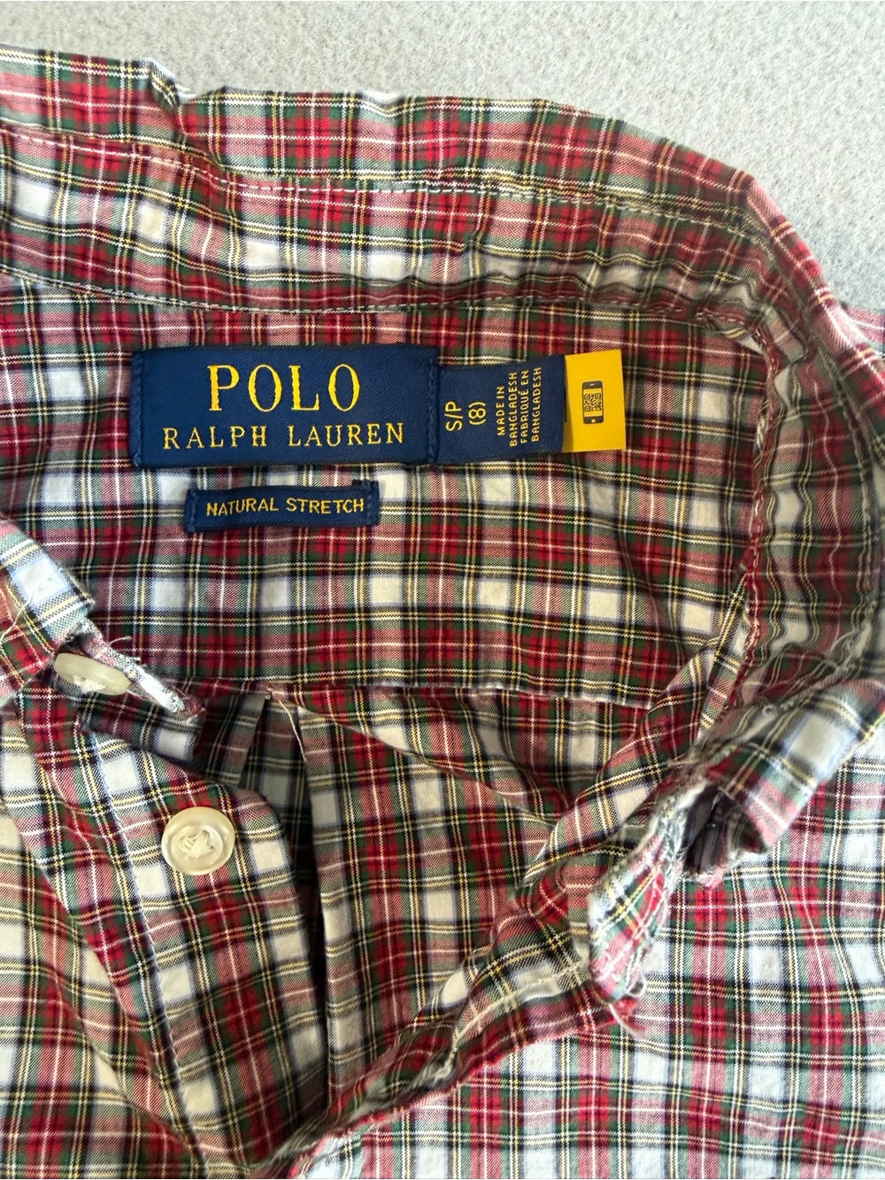 Polo Ralph Lauren Boys Multicolor Plaid Button-Down Shirt S/P 8 Long Sleeve - Picture 2 of 9